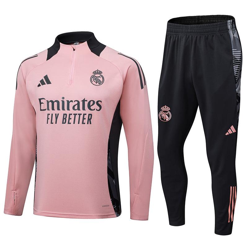 Kit Treino Real Madrid rosa 24/25 Masculina - Agasalho+Calça