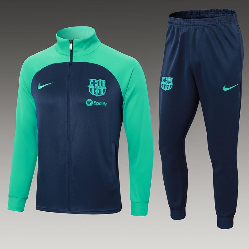 Kit Treino Barcelona verde Masculina 24/25 - Agasalho+Calça