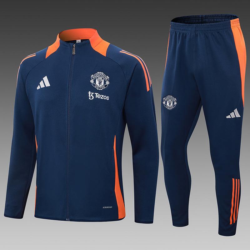 Kit Treino Manchester United azul masculino 24/25 - Agasalho+Calça