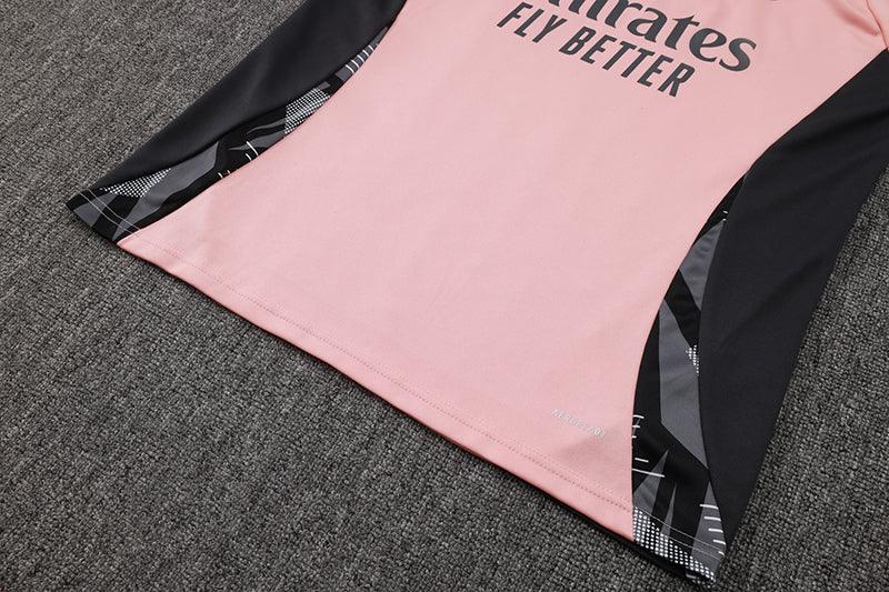 Kit Treino Real Madrid rosa 24/25 Masculina - Agasalho+Calça