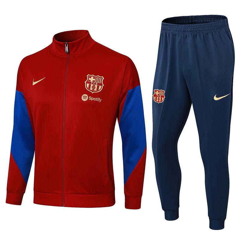 Kit Treino Barcelona vermelho Masculina 24/25 - Agasalho+Calça
