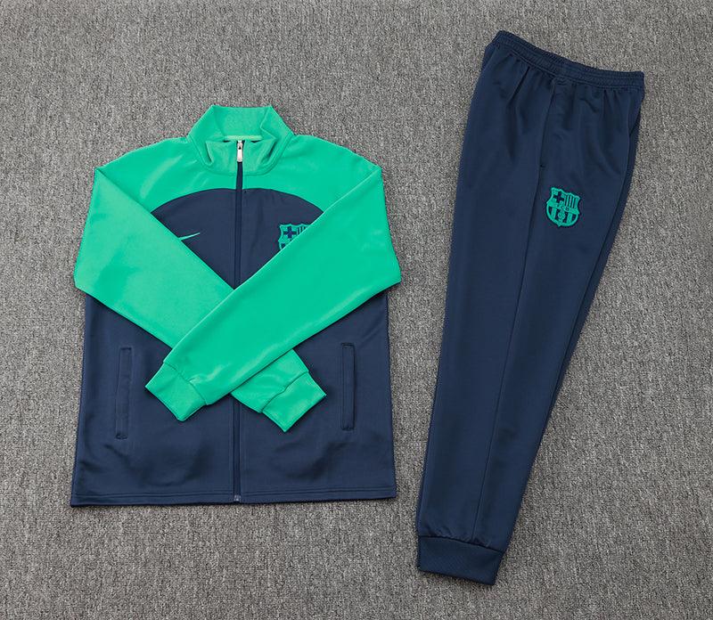 Kit Treino Barcelona verde Masculina 24/25 - Agasalho+Calça