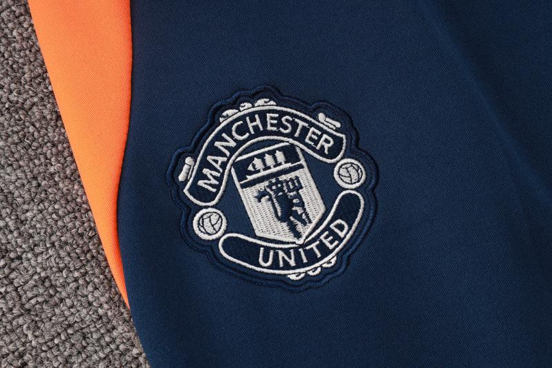 Kit Treino Manchester United azul Masculina 24/25 - Agasalho+Calça