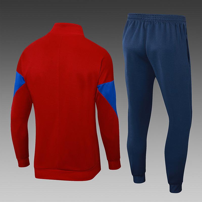 Kit Treino Barcelona vermelho Masculina 24/25 - Agasalho+Calça
