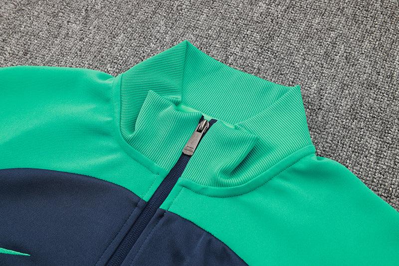 Kit Treino Barcelona verde Masculina 24/25 - Agasalho+Calça