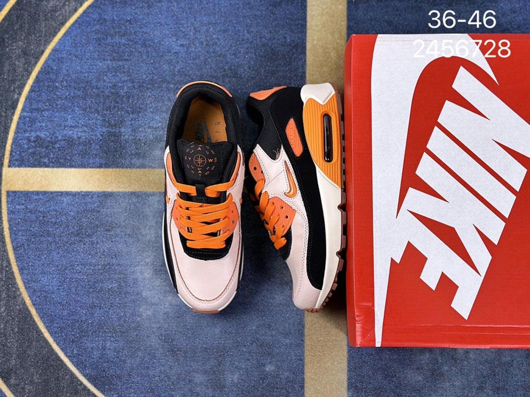 Nike Air Max 90 branco e laranja