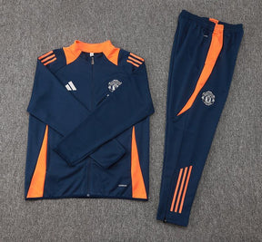 Kit Treino Manchester United azul Masculina 24/25 - Agasalho+Calça