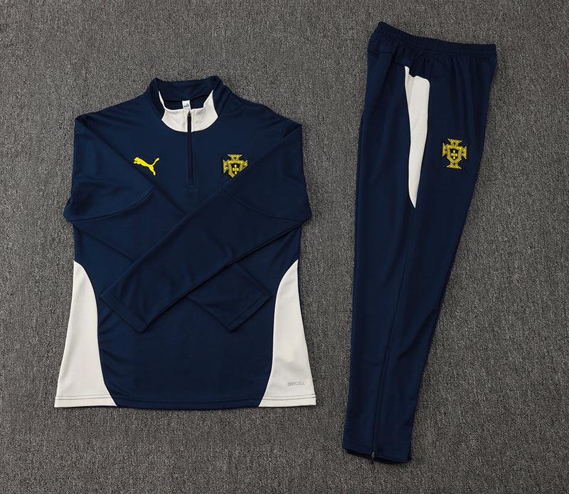 Kit Treino Portugal Azul Masculina 24/25 - Agasalho+Calça