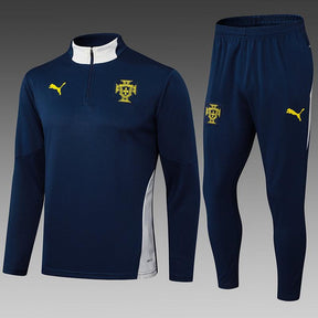 Kit Treino Portugal Azul Masculina 24/25 - Agasalho+Calça