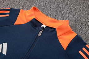 Kit Treino Manchester United azul Masculina 24/25 - Agasalho+Calça