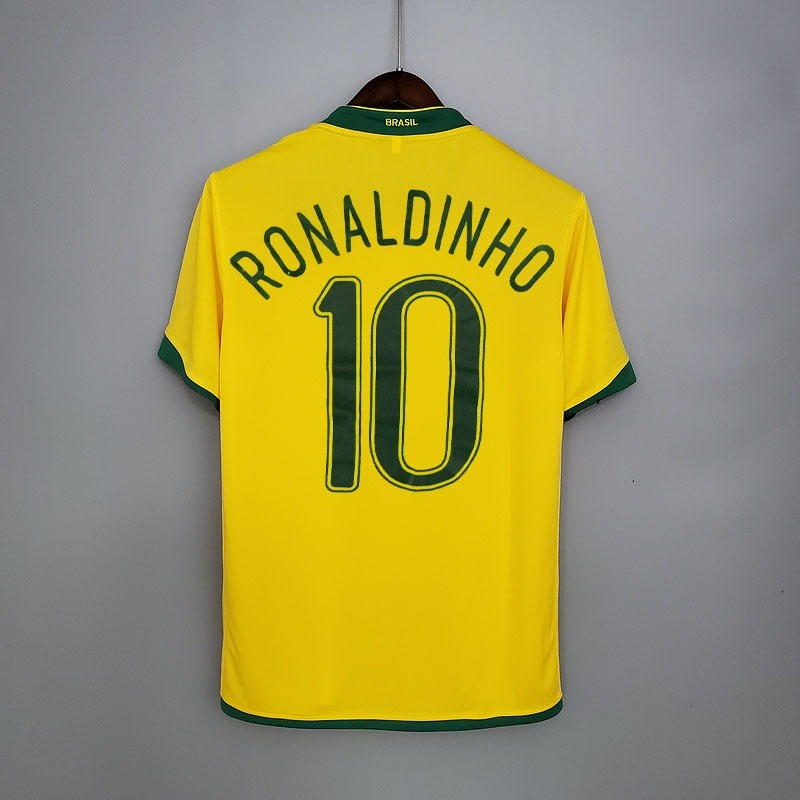 Camisa Retrô Brasil 2006 RONALDINHO
