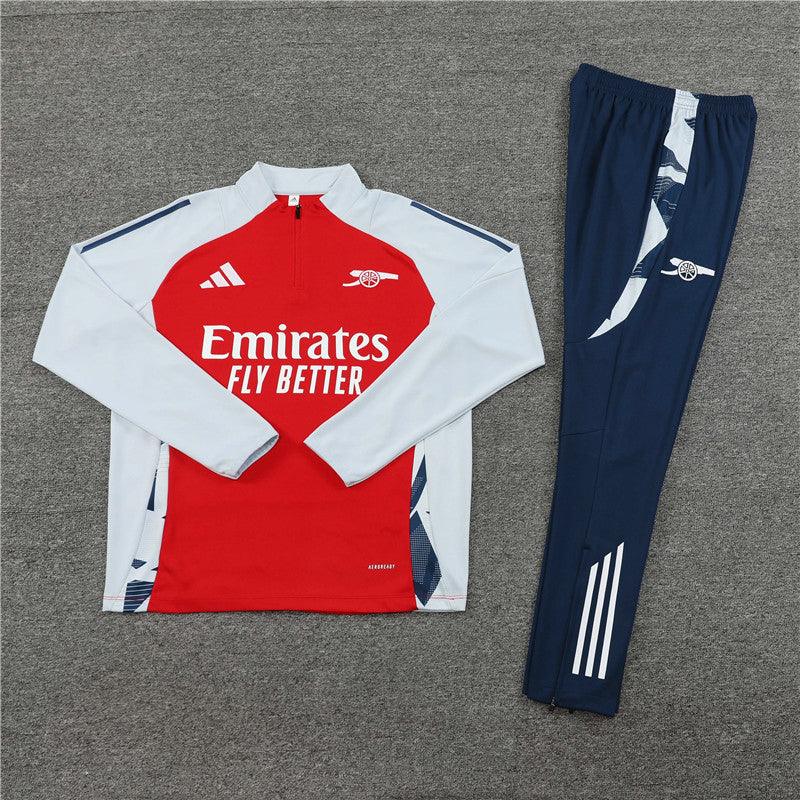 Kit Treino Arsenal vermelho Masculina 24/25 - Agasalho+Calça